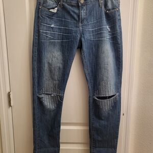 Premier Women's‎ Blue Distressed Skinny Jeans